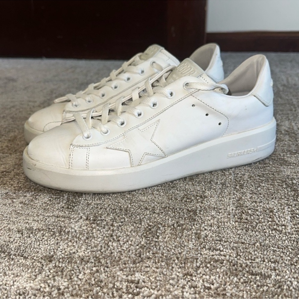 Golden Goose White Leather Men's Sneakers